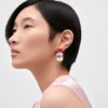 Pendientes colgantes Couleur Vivante – Oro rosa con morganita y citrino
