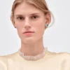 Pendientes de botón Couleur Vivante – Oro blanco con aguamarina Pendientes de botón Couleur Vivante – Oro blanco con aguamarina