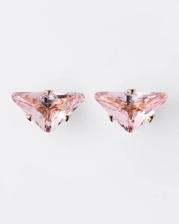 Pendientes de botón Couleur Vivante – Oro rosa con morganita Pendientes de botón Couleur Vivante – Oro rosa con morganita