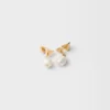 Pendientes de metal con perlas