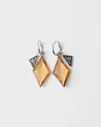 Pendientes de metal y cristal Pendientes de metal y cristal