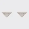 Pendientes de zirconita con logotipo de cristal Pendientes de zirconita con logotipo de cristal