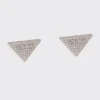 Pendientes de zirconita con logotipo de cristal Pendientes de zirconita con logotipo de cristal