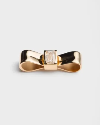 Pendientes Eternal Gold Bow – Oro amarillo y diamantes cultivados en laboratorio