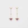 Pendientes Eternal Gold en oro amarillo con diamantes y amatista Pendientes Eternal Gold en oro amarillo con diamantes y amatista