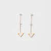 Pendientes largos con corte en oro amarillo y diamantes de Eternal Gold Pendientes largos con corte en oro amarillo y diamantes de Eternal Gold