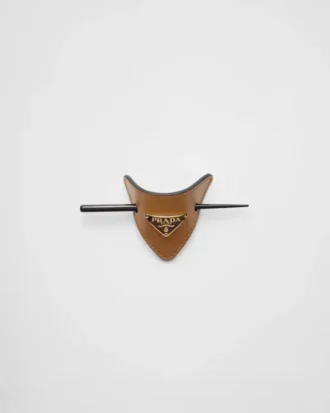 Pinza para el cabello de cuero