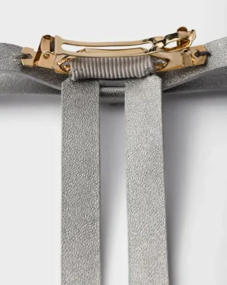 Pinza para el cabello de piel napa