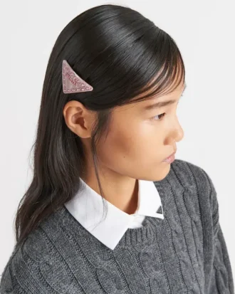 Pinza para el cabello de plexiglás
