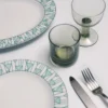 Plato de servir mediano de porcelana – Verde Viena
