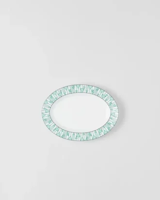 Plato de servir pequeño de porcelana – Verde Viena
