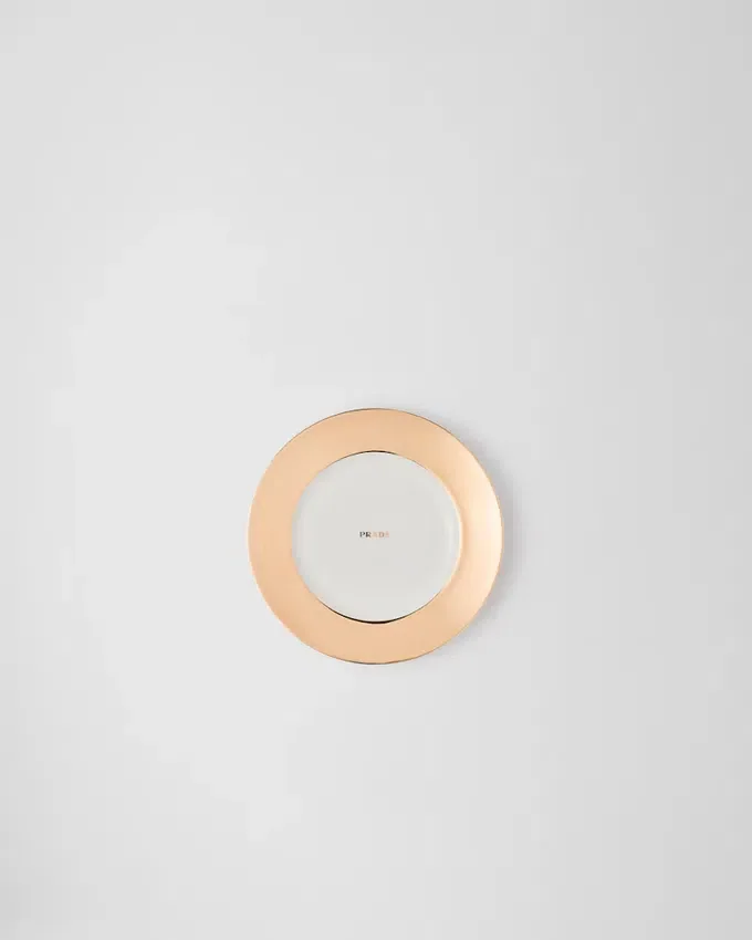 Plato llano de porcelana – Oro macizo Plato llano de porcelana – Oro macizo