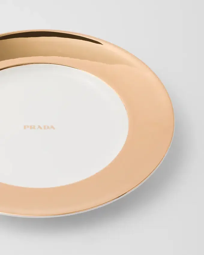Plato llano de porcelana – Oro macizo Plato llano de porcelana – Oro macizo