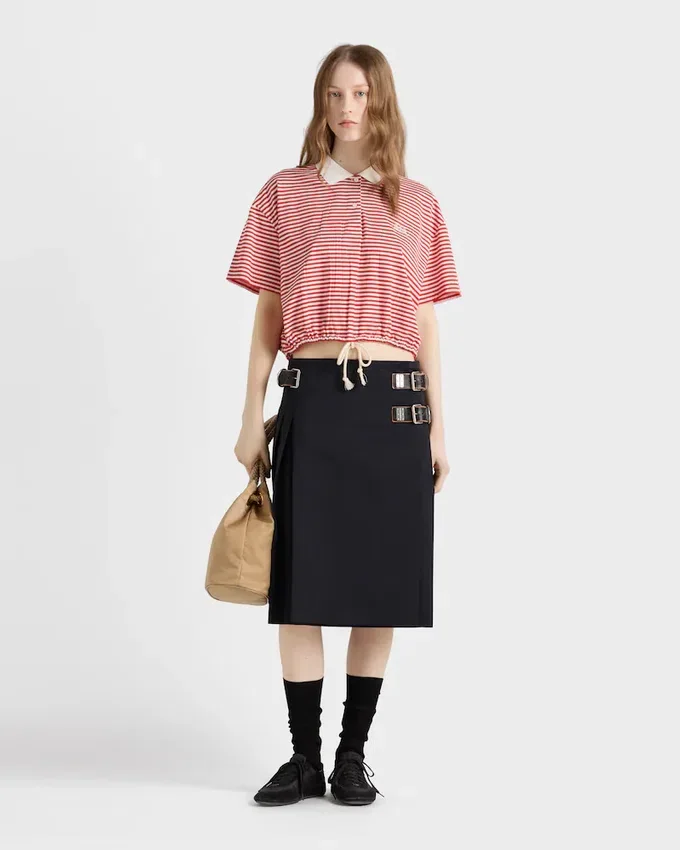 Polo de jersey a rayas Polo de jersey a rayas