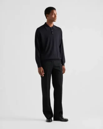 Polo de lana peinada