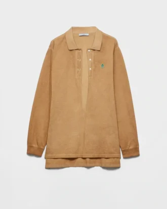 Polo de manga larga de piqué de algodón