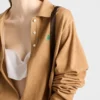 Polo de manga larga de piqué de algodón