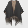Poncho reversible de lana y cachemira Poncho reversible de lana y cachemira