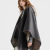 Poncho reversible de lana y cachemira Poncho reversible de lana y cachemira