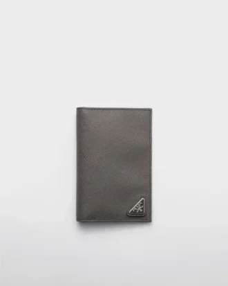 Portapasaportes de piel Saffiano