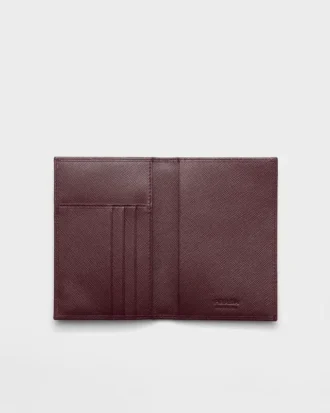 Portapasaportes de piel Saffiano Portapasaportes de piel Saffiano