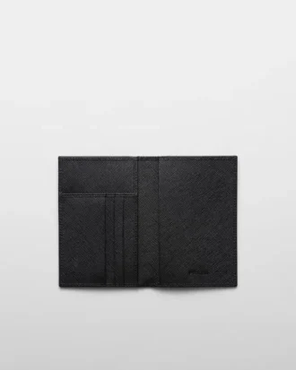 Portapasaportes de Re-Nylon y cuero Saffiano