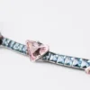 Pulsera Couleur Vivante – Oro blanco con morganita y aguamarina Pulsera Couleur Vivante – Oro blanco con morganita y aguamarina