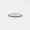 Pulsera Couleur Vivante – Oro blanco con peridoto y amatista Pulsera Couleur Vivante – Oro blanco con peridoto y amatista