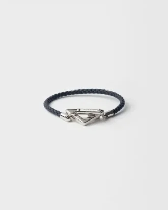 Pulsera de cuero napa trenzado