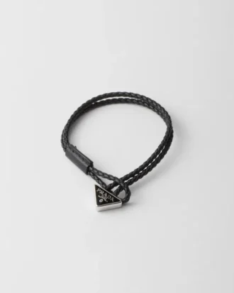Pulsera de cuero napa trenzado