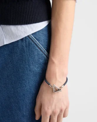 Pulsera de cuero napa trenzado