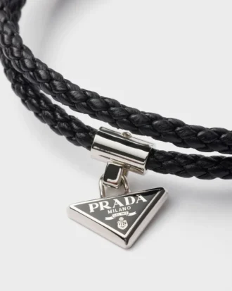Pulsera de cuero napa trenzado Pulsera de cuero napa trenzado