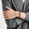 Pulsera de cuero napa trenzado