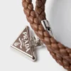 Pulsera de cuero napa trenzado