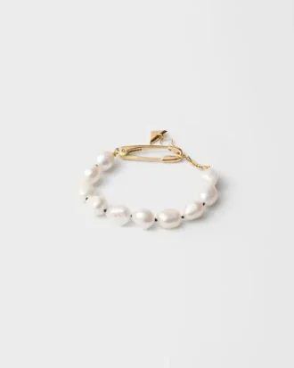 Pulsera de metal con perlas Pulsera de metal con perlas