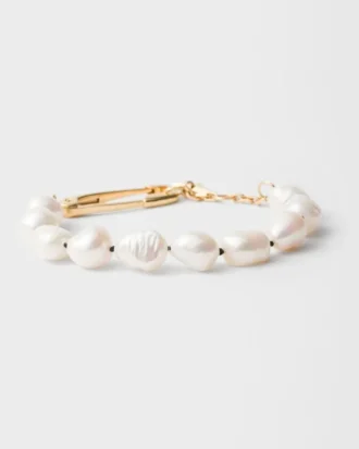 Pulsera de metal con perlas Pulsera de metal con perlas