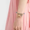 Pulsera de piel napa y metal Pulsera de piel napa y metal