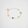 Pulsera Eternal Gold Chain en oro amarillo y piedras semipreciosas Pulsera Eternal Gold Chain en oro amarillo y piedras semipreciosas
