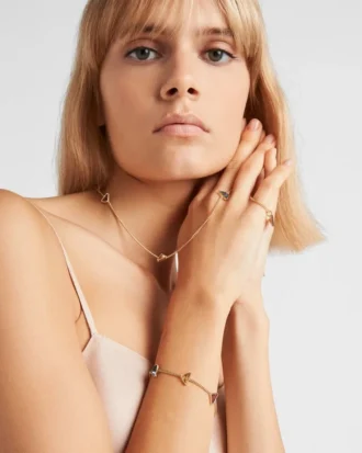 Pulsera Eternal Gold Chain en oro amarillo y piedras semipreciosas