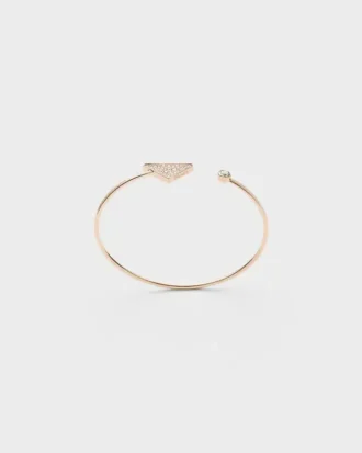 Pulsera rígida Eternal Gold en oro amarillo con diamantes Pulsera rígida Eternal Gold en oro amarillo con diamantes
