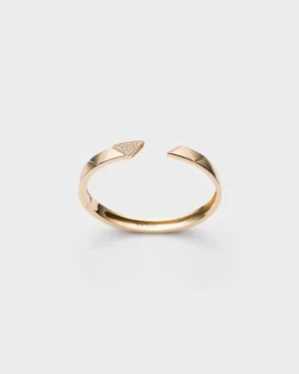Pulsera rígida Eternal Gold en oro amarillo con diamantes