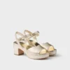 Sandalias acolchadas de piel napa Sandalias acolchadas de piel napa