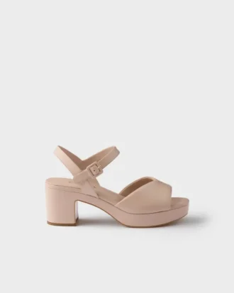Sandalias acolchadas de piel napa