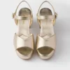 Sandalias acolchadas de piel napa Sandalias acolchadas de piel napa