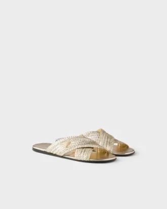 Sandalias cruzadas de cuero Sandalias cruzadas de cuero