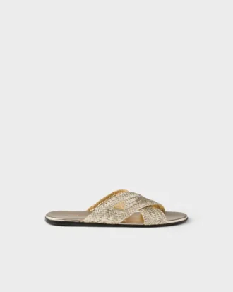 Sandalias cruzadas de cuero Sandalias cruzadas de cuero