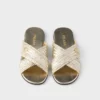 Sandalias cruzadas de cuero Sandalias cruzadas de cuero