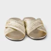 Sandalias cruzadas de cuero Sandalias cruzadas de cuero