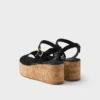 Sandalias de cuña con plataforma de ganchillo
