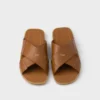 Sandalias de cuero entrecruzadas Sandalias de cuero entrecruzadas